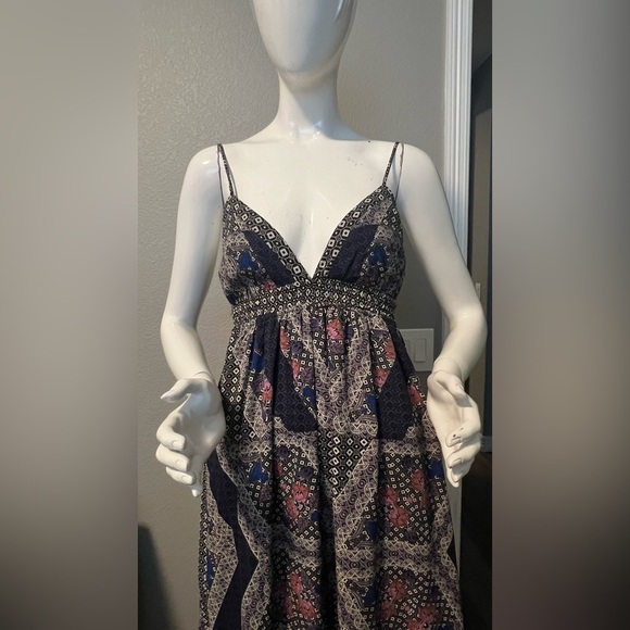 Fire Los Angeles Blue and Pink Maxi Dress Size S - Picture 3 of 8